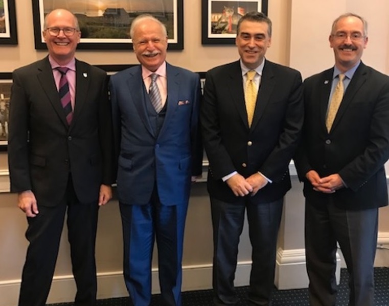 From left to right: President Dean (UNH), President Koskos (HAU), Provost Flouris (HAU) and Provost Jones (UNH)