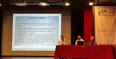 BAELL student, George Virvilis, delivering his presentation