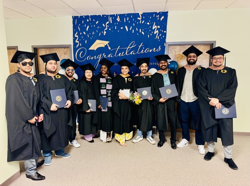 From left to right; Abdul Sami Ahmed Razvi Sayed, Mohammed Irfanuddin, Shubham Ramesh Salvi, Nasrina Afroza, Gifty Sarpong, Maninderjeet Kaur, Vaibhav Solanki, Tharun Kolusu, Naveen Kumar Mandadi, KM Yousuf Galib